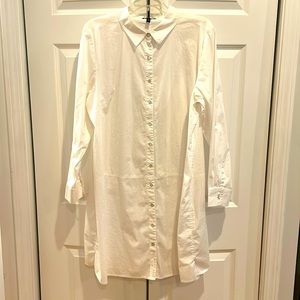 Cute crisp white button down dress